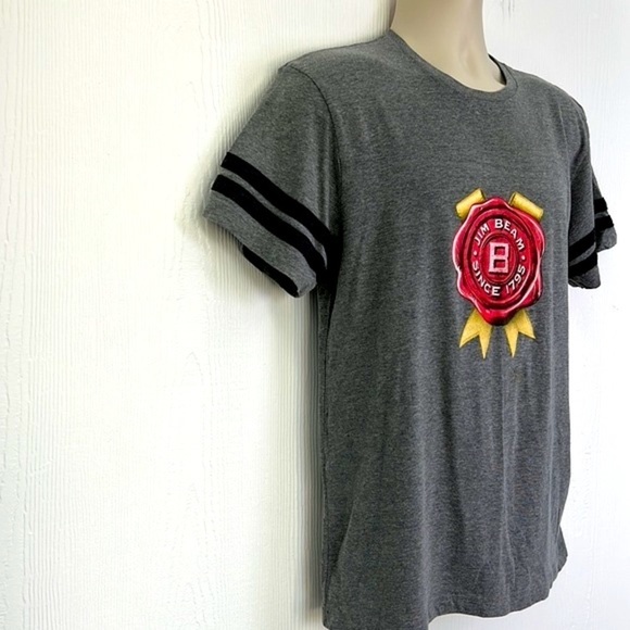 Live & Tell - Jim Beam 1795 Team Beam Stripe Sleeves Graphic T Shirt Size M - Picture 4 of 11